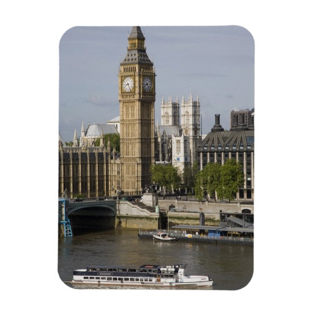 Big Ben and Thames River Magnet (Vertical)