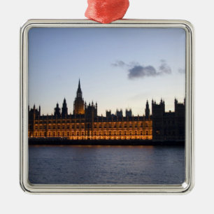 Big Ben and the Houses of Parliament in the city Metal Tree Decoration