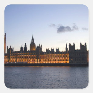 Big Ben and the Houses of Parliament in the city Square Sticker