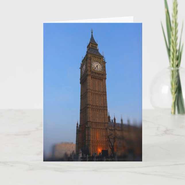 Big Ben at Sunset - London - Greeting Card (Front)