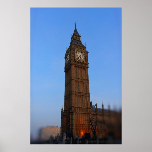 Big Ben at Sunset - London Poster (Front)