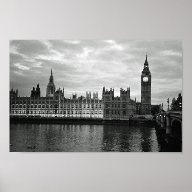 Big Ben B & W Poster (Front)