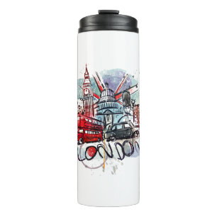 big ben bus london landmark thermal tumbler