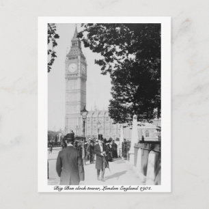 Big Ben Clock & House of Parliament 1901 London Postcard