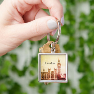 Big Ben Clock & London, Westminster / vintage UK Key Ring