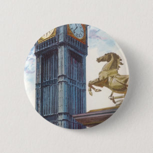Big Ben Clock Tower at the Palace of Westminster 6 Cm Round Badge