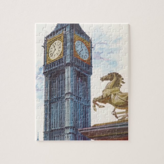 Big Ben Clock Tower at the Palace of Westminster Jigsaw Puzzle (Vertical)