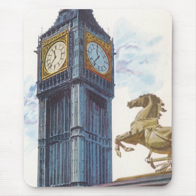 Big Ben Clock Tower at the Palace of Westminster Mouse Pad (Front)