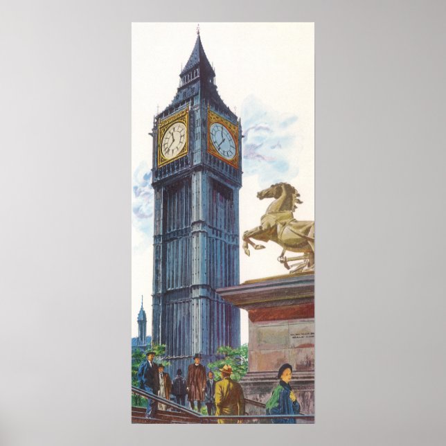 Big Ben Clock Tower at the Palace of Westminster Poster (Front)