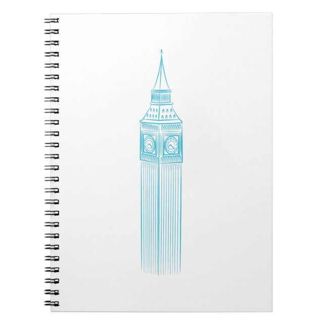 Big Ben Clock Tower Landmark Notebook (Front)