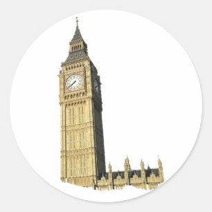 Big Ben (Clock Tower), London Classic Round Sticker