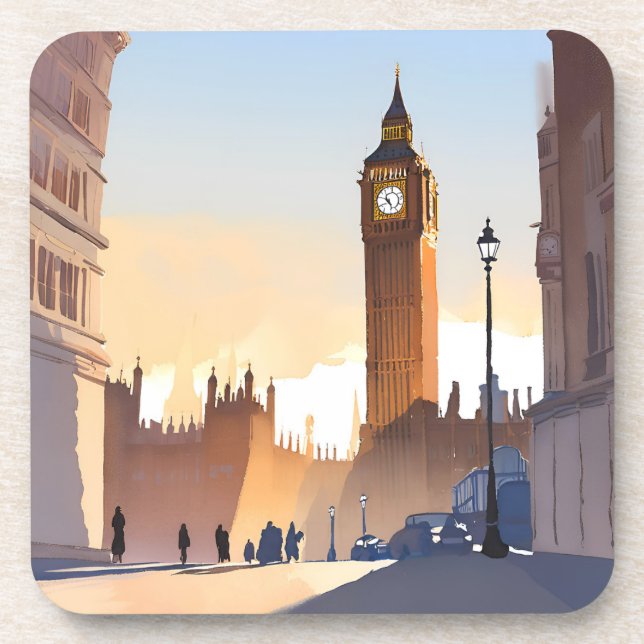 Big Ben Clocktower | London England UK Coaster (Front)
