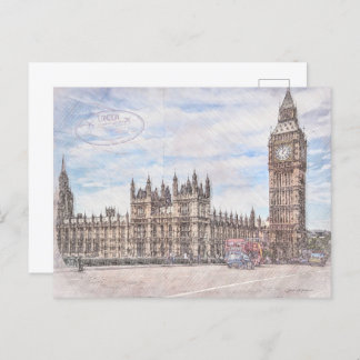 Big Ben from the Bridge Postcard