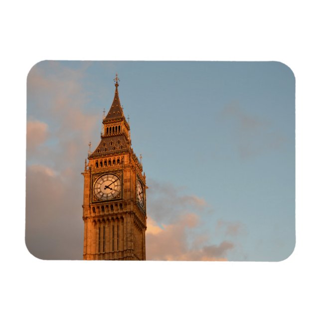 Big Ben in London rectangular photo magnet (Horizontal)