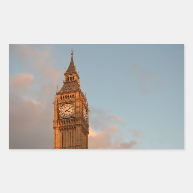 Big Ben in London rectangular photo sticker (Front)