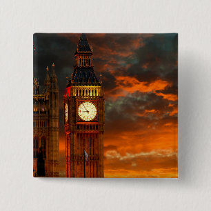 BIG BEN LONDON 15 CM SQUARE BADGE