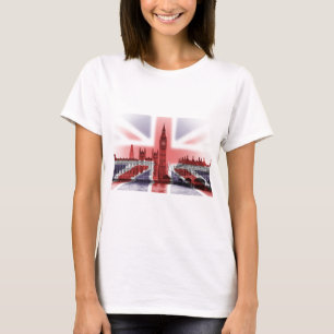 Big Ben London and Union Jack flag T-Shirt