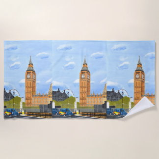 Big Ben London beach towel