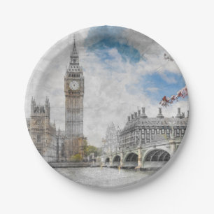 Big Ben London – British Landmark Party Tableware Paper Plate