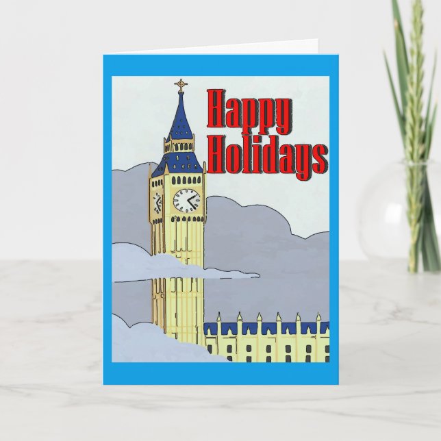 Big Ben London, Christmas Holiday Card (Front)