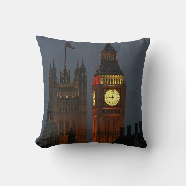 Big Ben, London, England Cushion (Front)