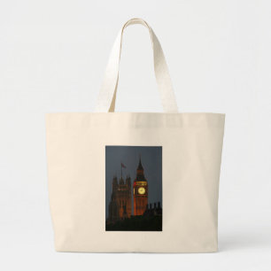 Big Ben-London-England Large Tote Bag