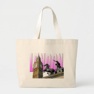 Big Ben-London-England Large Tote Bag