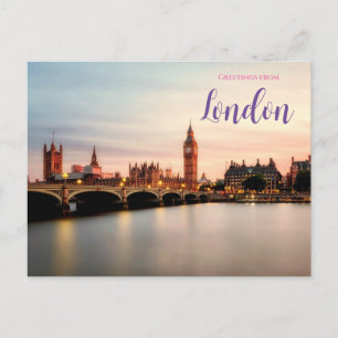 Big Ben London England Travel Postcard 