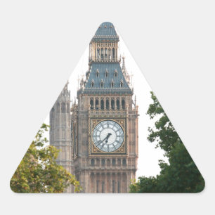 Big Ben London England Triangle Sticker