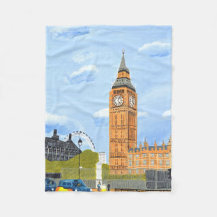 Big Ben London Fleece Blanket 