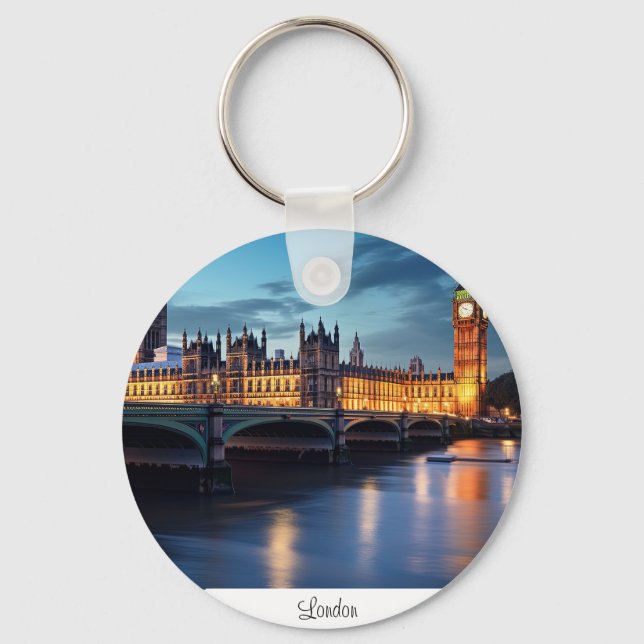 Big Ben, London. Key Ring (Front)