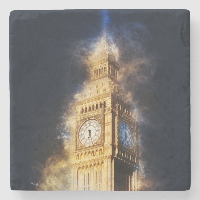 Big Ben London Stone Coaster (Front)