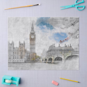 Big Ben London Tissue Paper – UK Souvenir Gift 