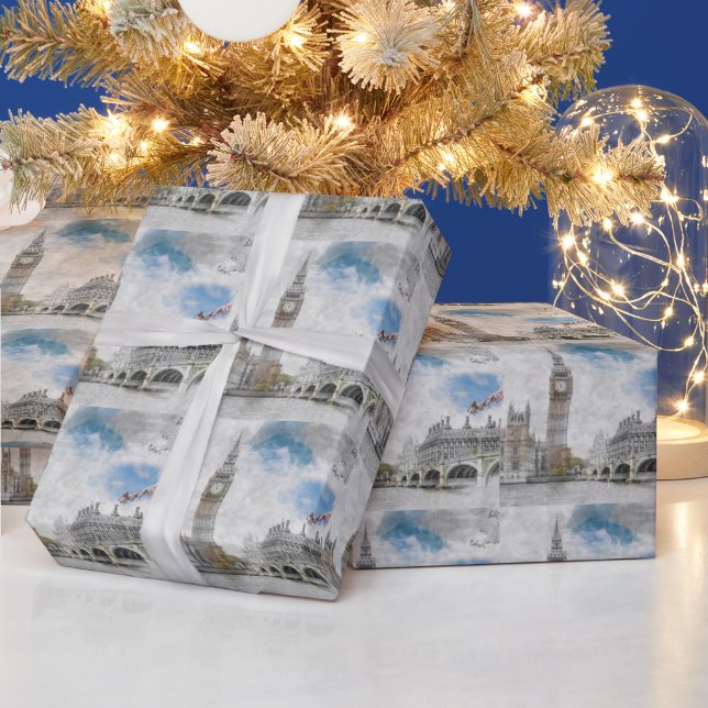 Big Ben London – UK Travel Souvenir Gift Wrapping Paper (Holidays)