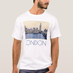 Big Ben London Watercolor art T-Shirt