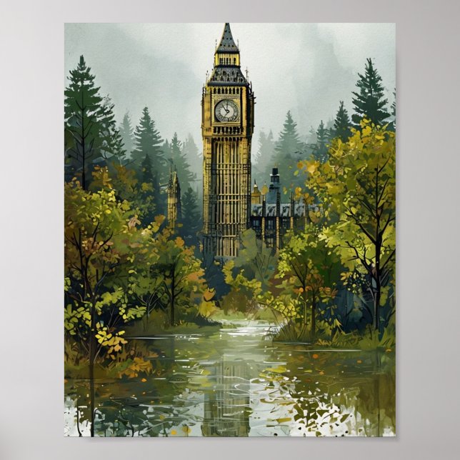 Big Ben Poster – Vibrant London Illustration (Front)
