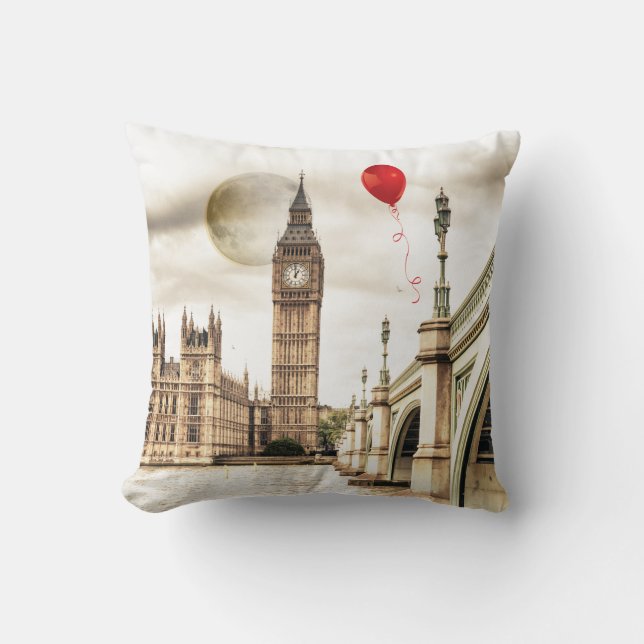 Big Ben RED accent pillow (Front)