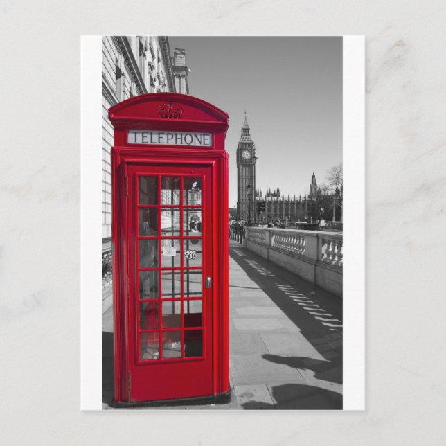 Big Ben Red Telephone box Postcard (Front)