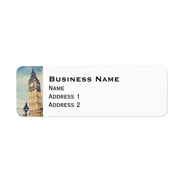 Big Ben Return Address Label (Front)