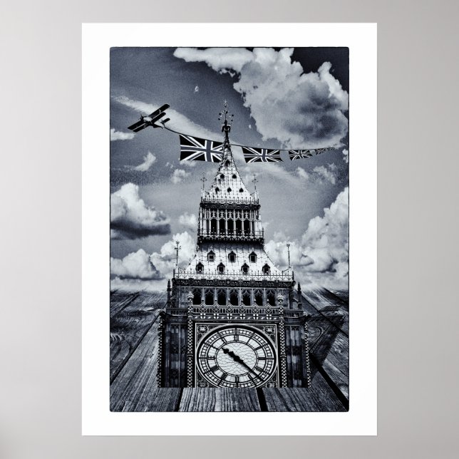 Big Ben - Surreal London Art /England Poster (Front)