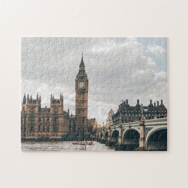 Big Ben & The River Thames London City, England Jigsaw Puzzle (Horizontal)