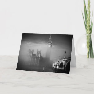 Big Ben Through The Fog Card