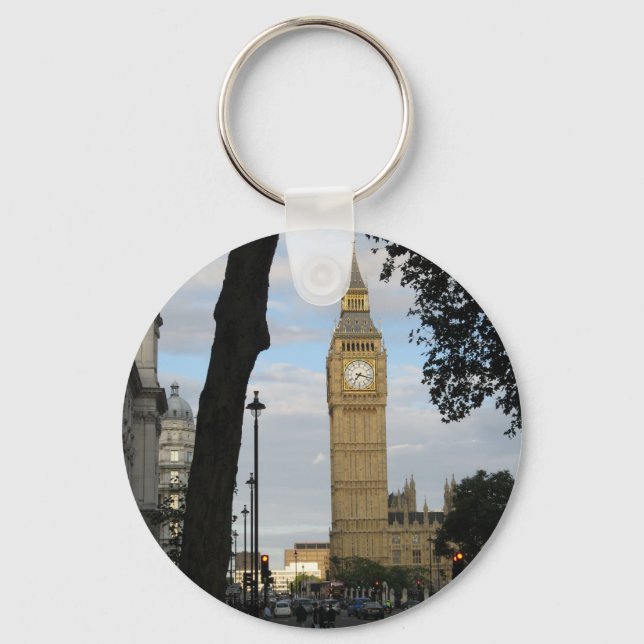 Big Ben Through the Trees Keychain (Front)