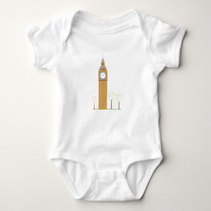 Big Ben Tower Baby Bodysuit