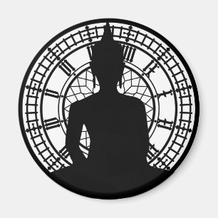 Big Ben Tower Clock Magnet Buddha