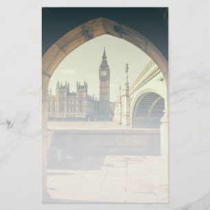 Big Ben Under The Arch, London UK. Stationery