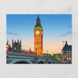 Big Ben view postcard