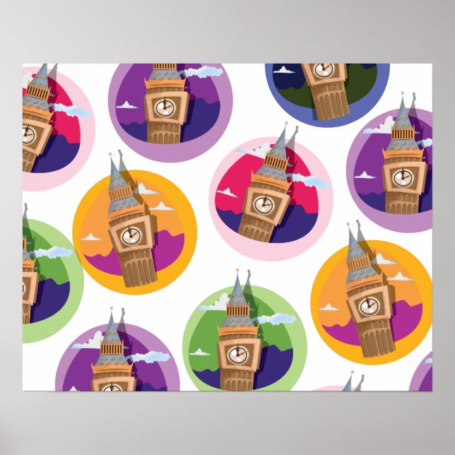 Big Ben Westminster Clock Tower Poster (Front)