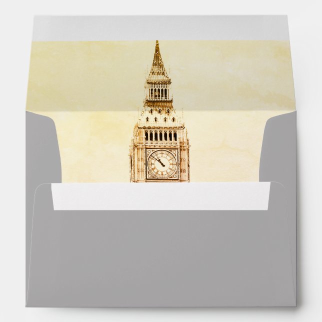 Big Ben, Westminster Palace, London - England Envelope (Back (Bottom))