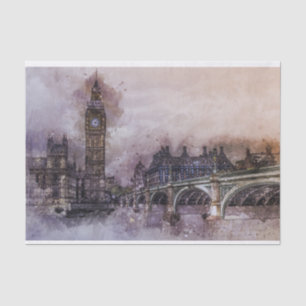 Big Ben, Westminster Palace, London England Tissue Paper